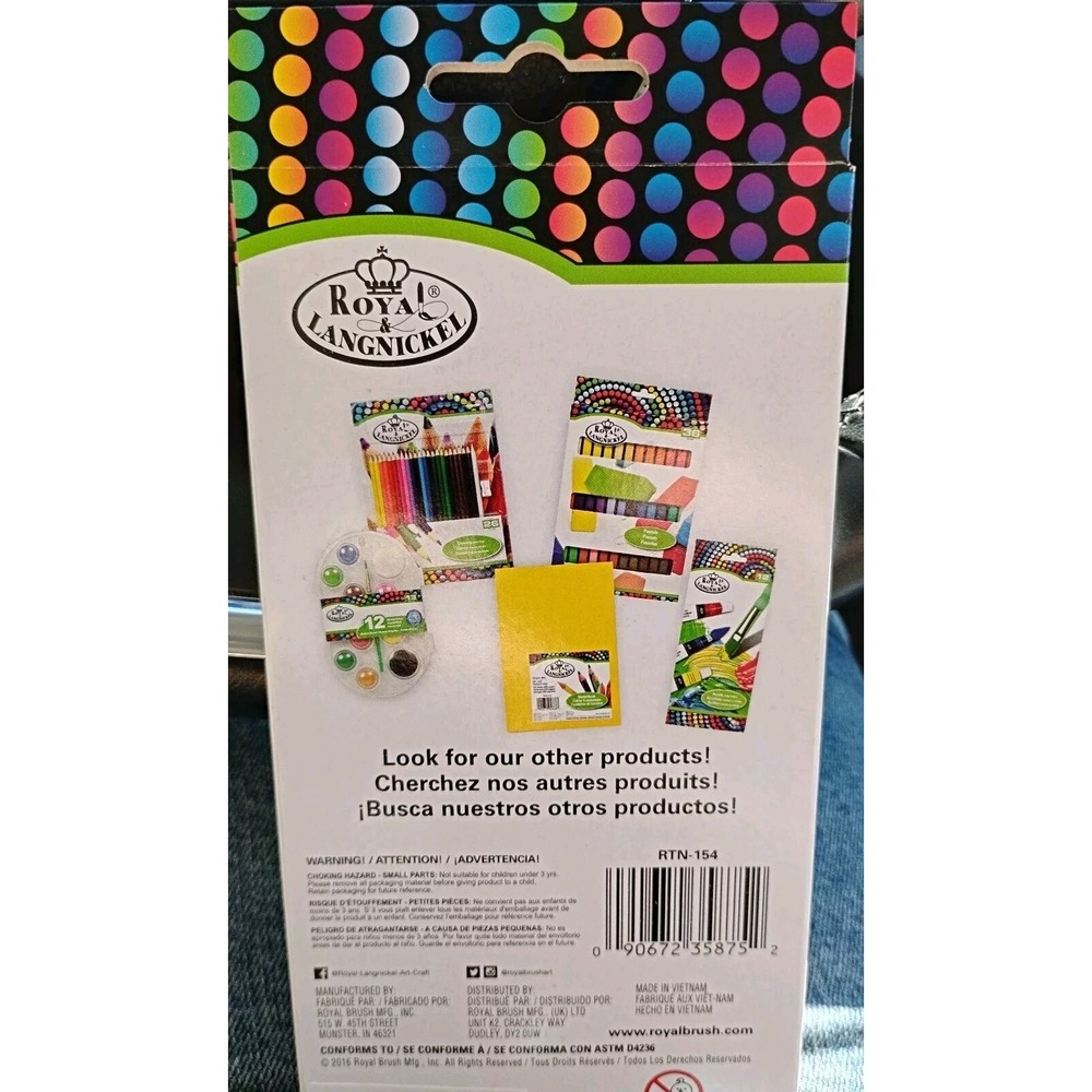 Royal & Langnickel Essentials Colored Pencils 12 Color Set NEW - Picture 2 of 2
